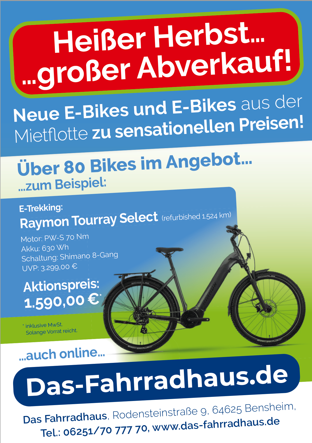 Heisser Herbst Abverkauf das FAhrradhaus